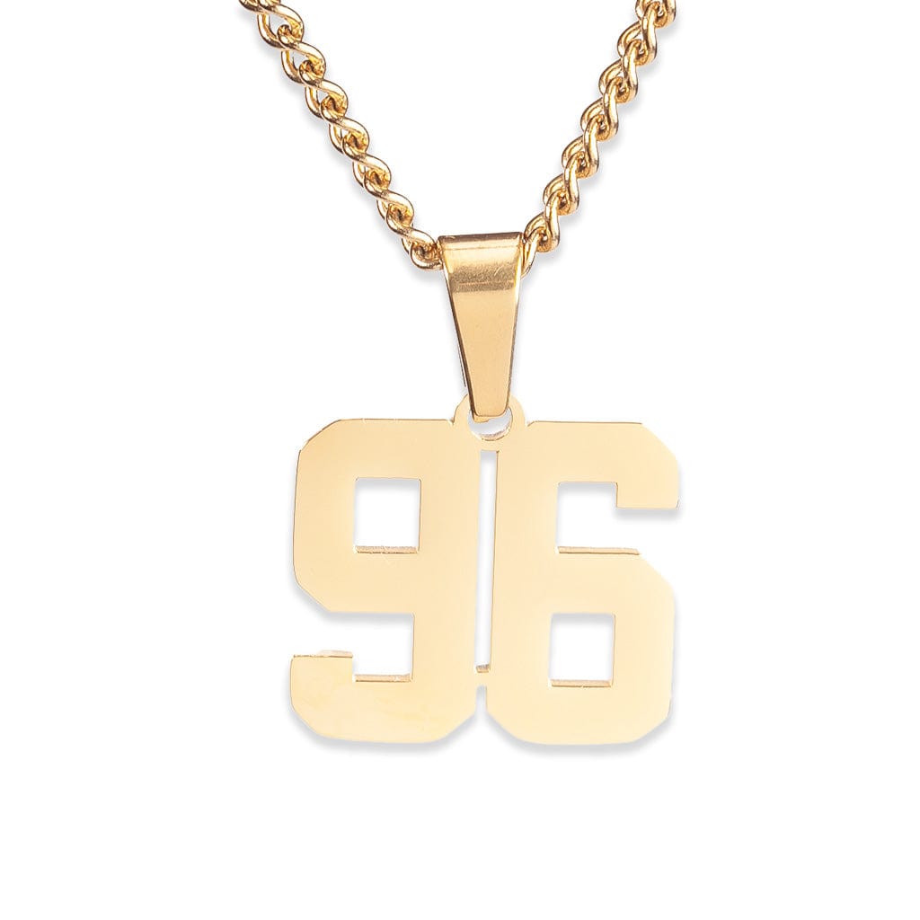 Number Pendant Necklace - Gold