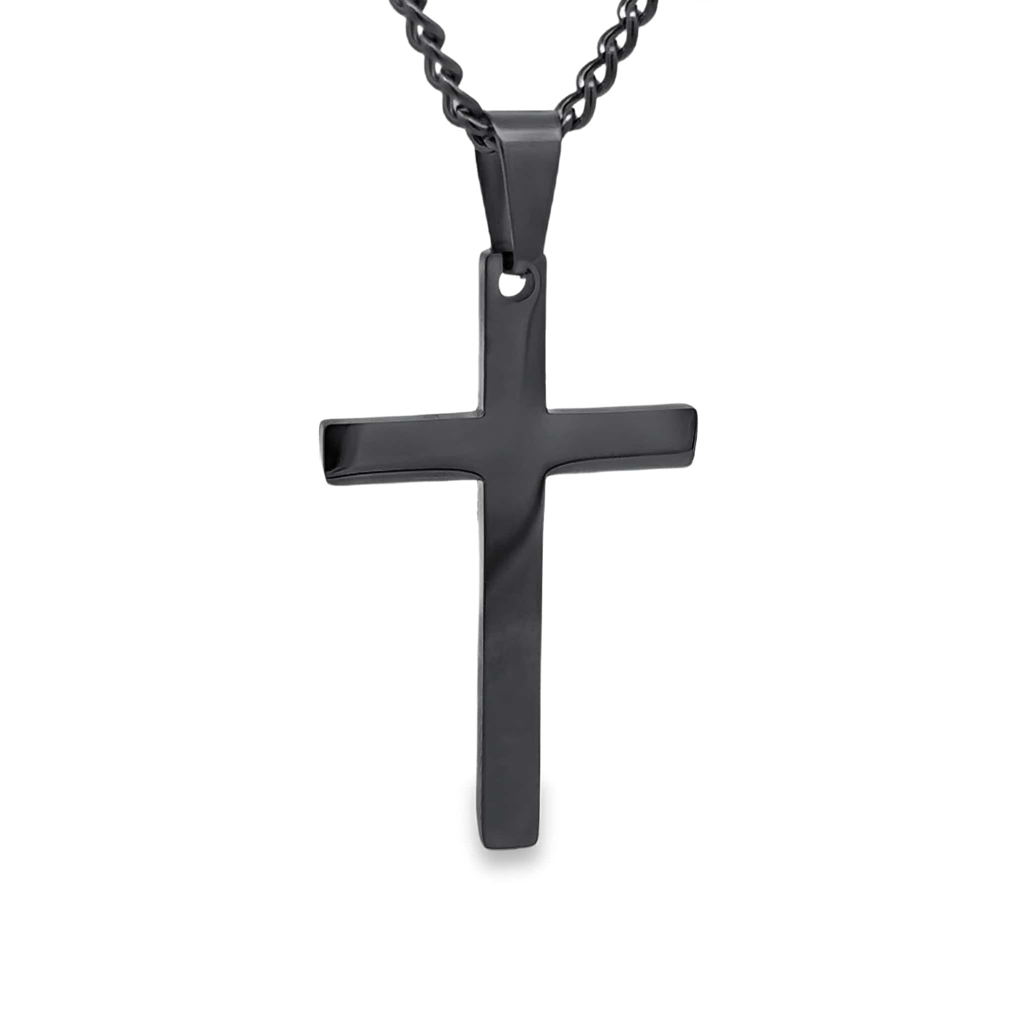 Large Cross Pendant - Black