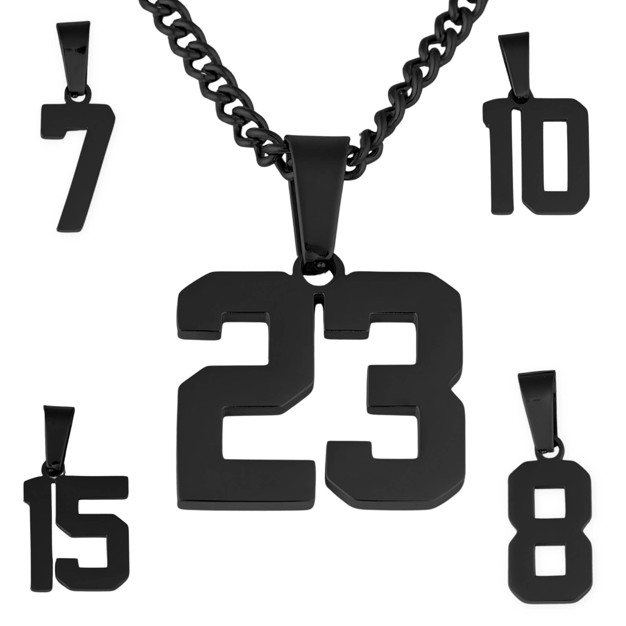 Black Number Necklace