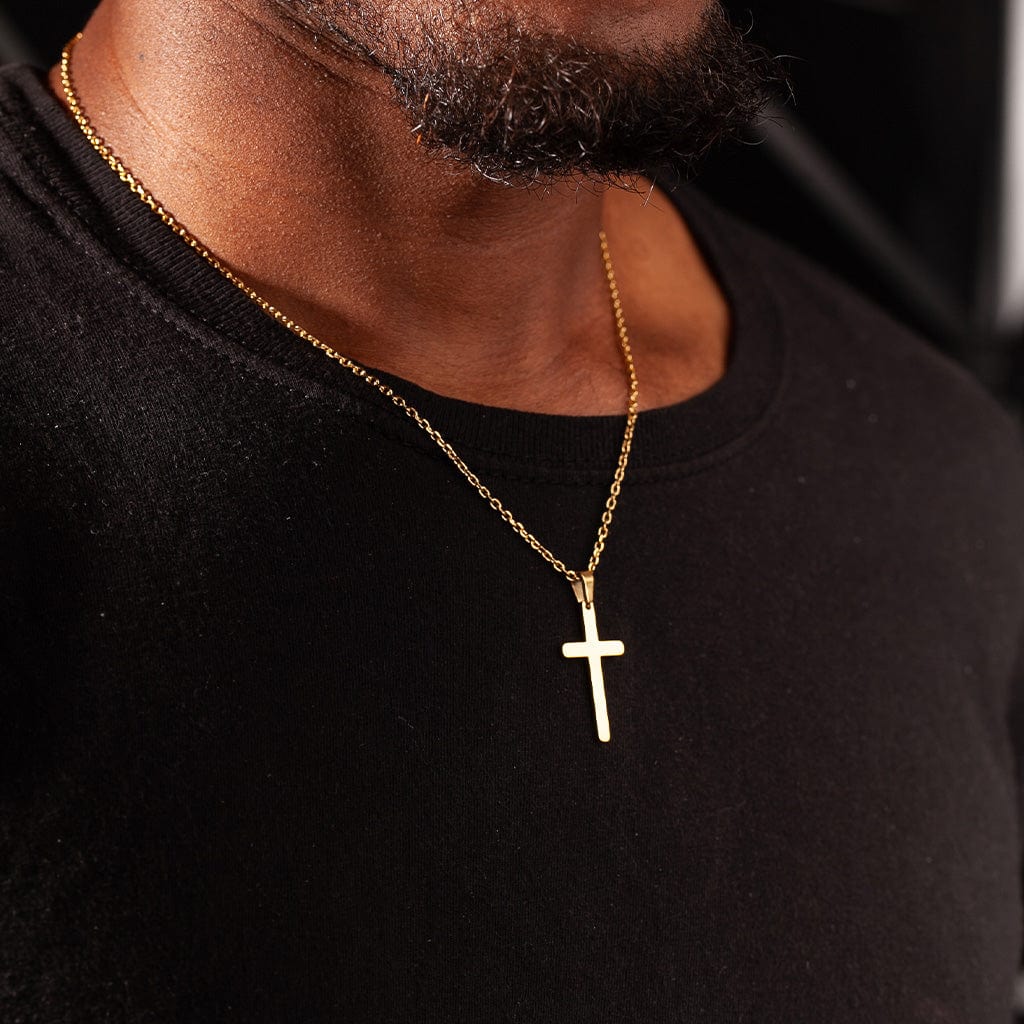 cross necklace gold