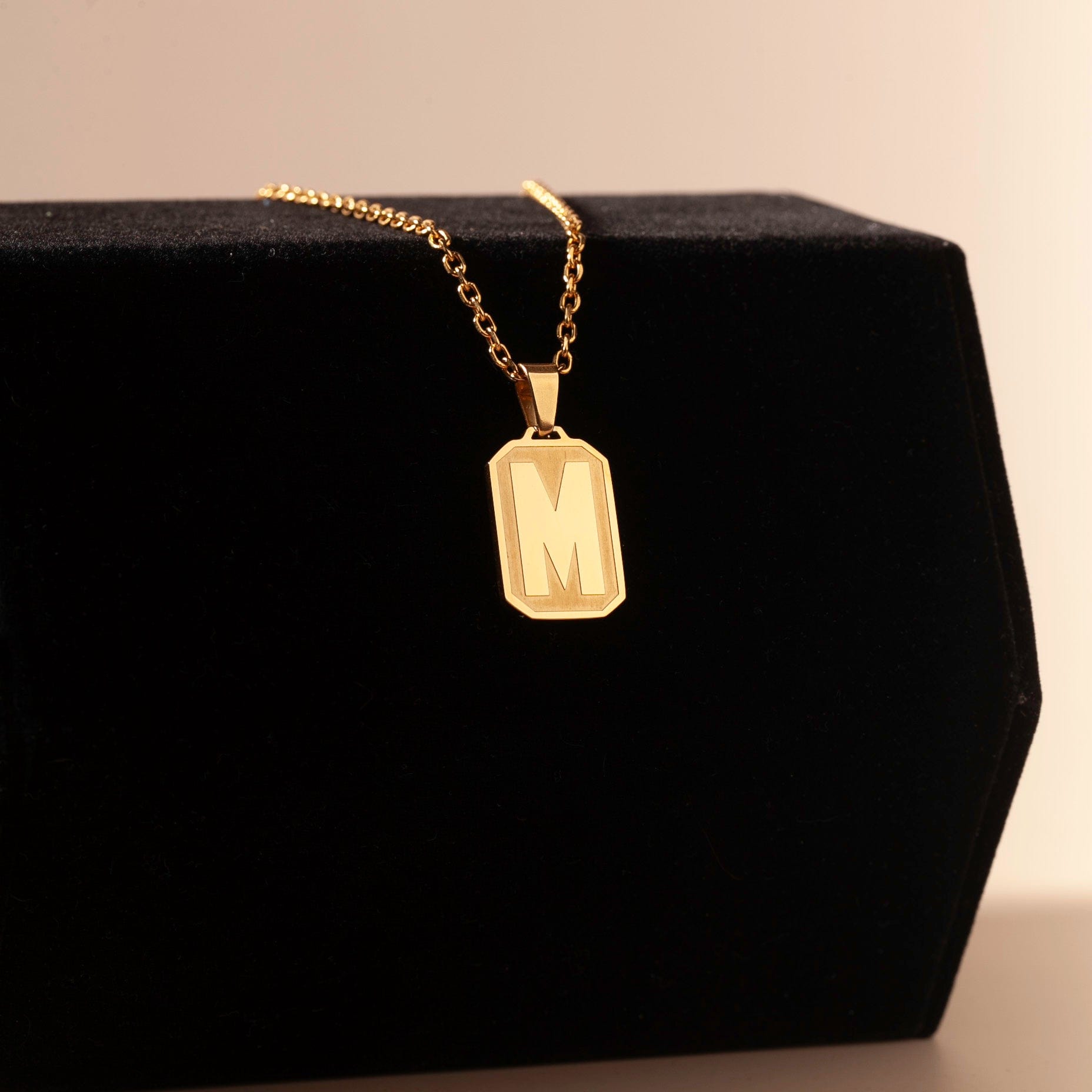 Gold Letter Pendant Necklace