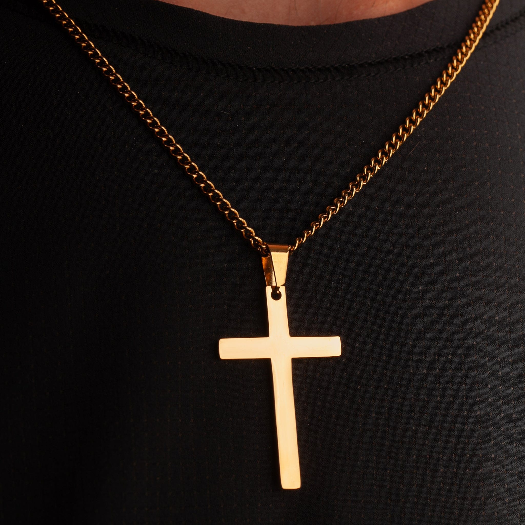 Large Cross Pendant Gold
