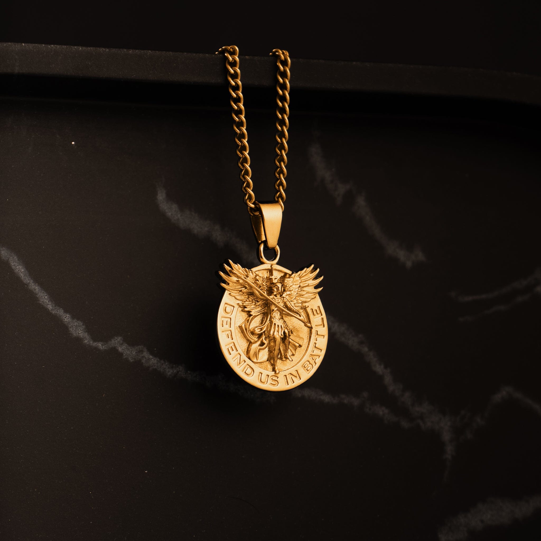Saint Michael Pendant - Gold