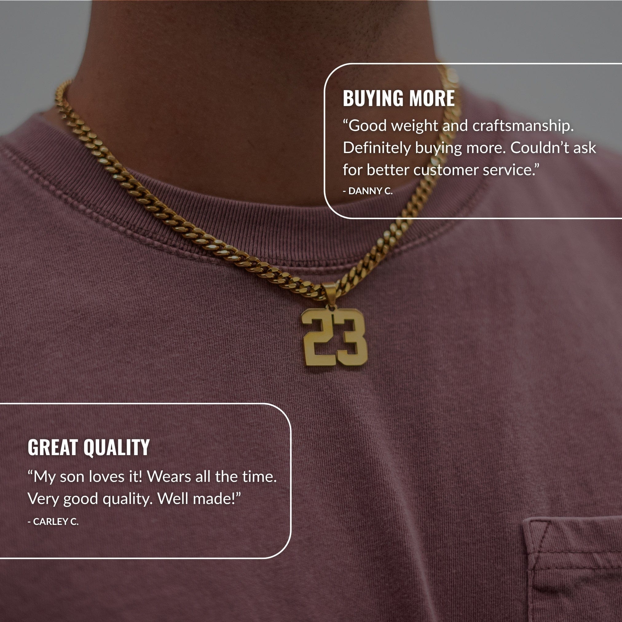 Gold Number Pendant Reviews