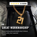 Number Pendant with 5mm Cuban Chain