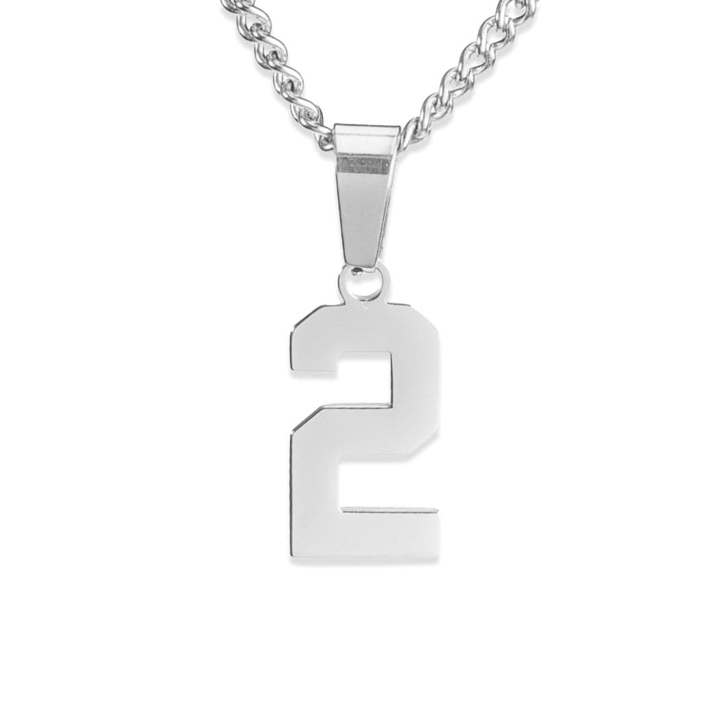 Silver Number 2 Necklace
