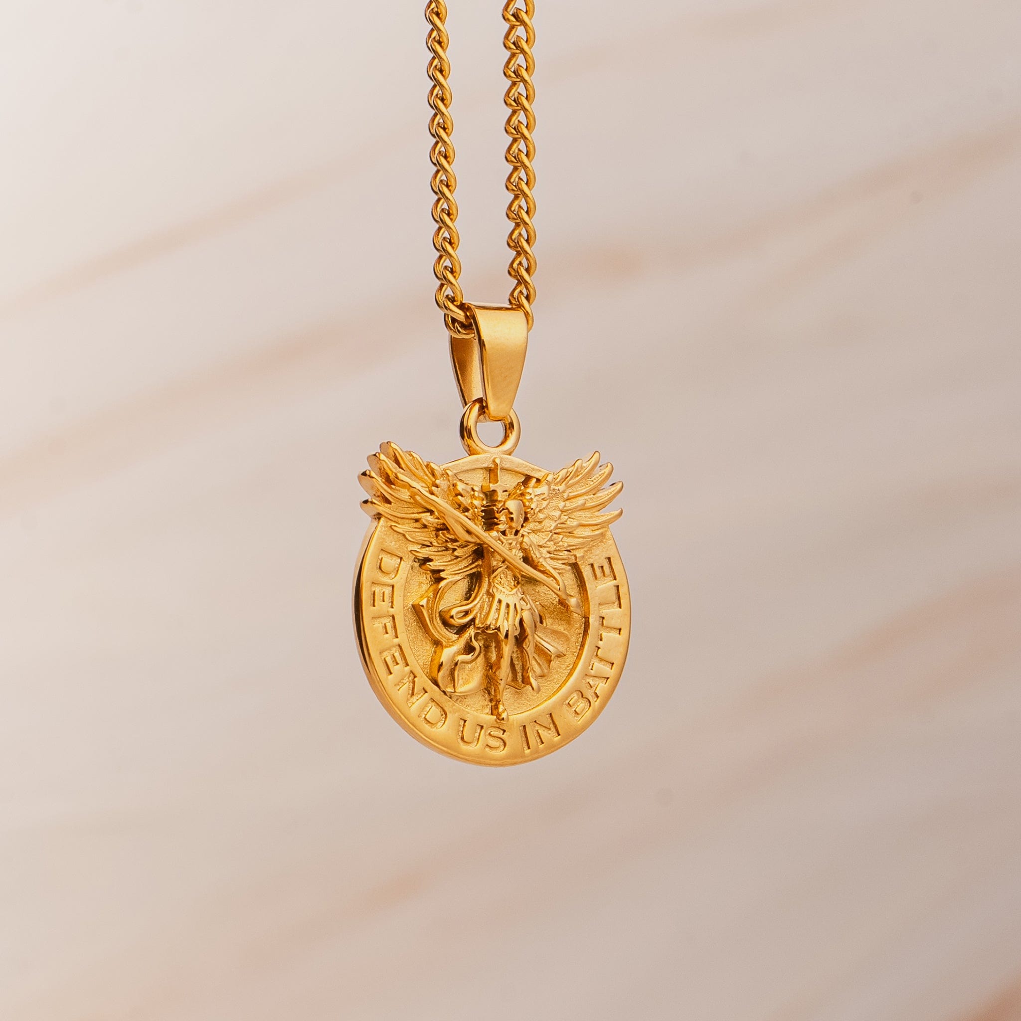 Saint Michael Pendant - Gold