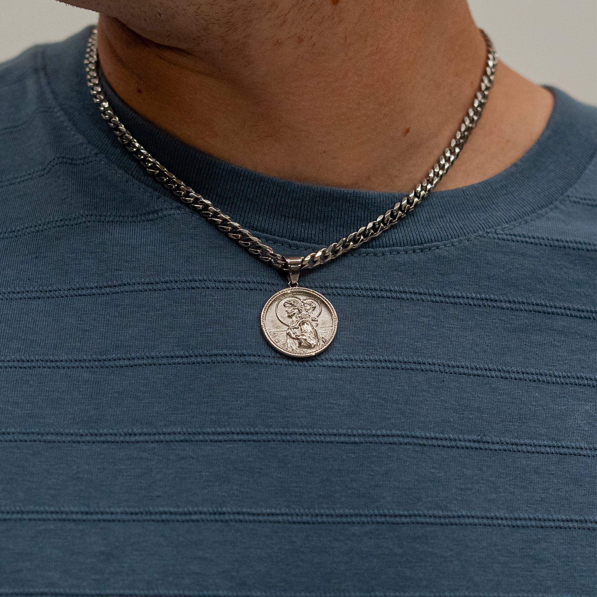 Saint Christopher Necklace - Silver
