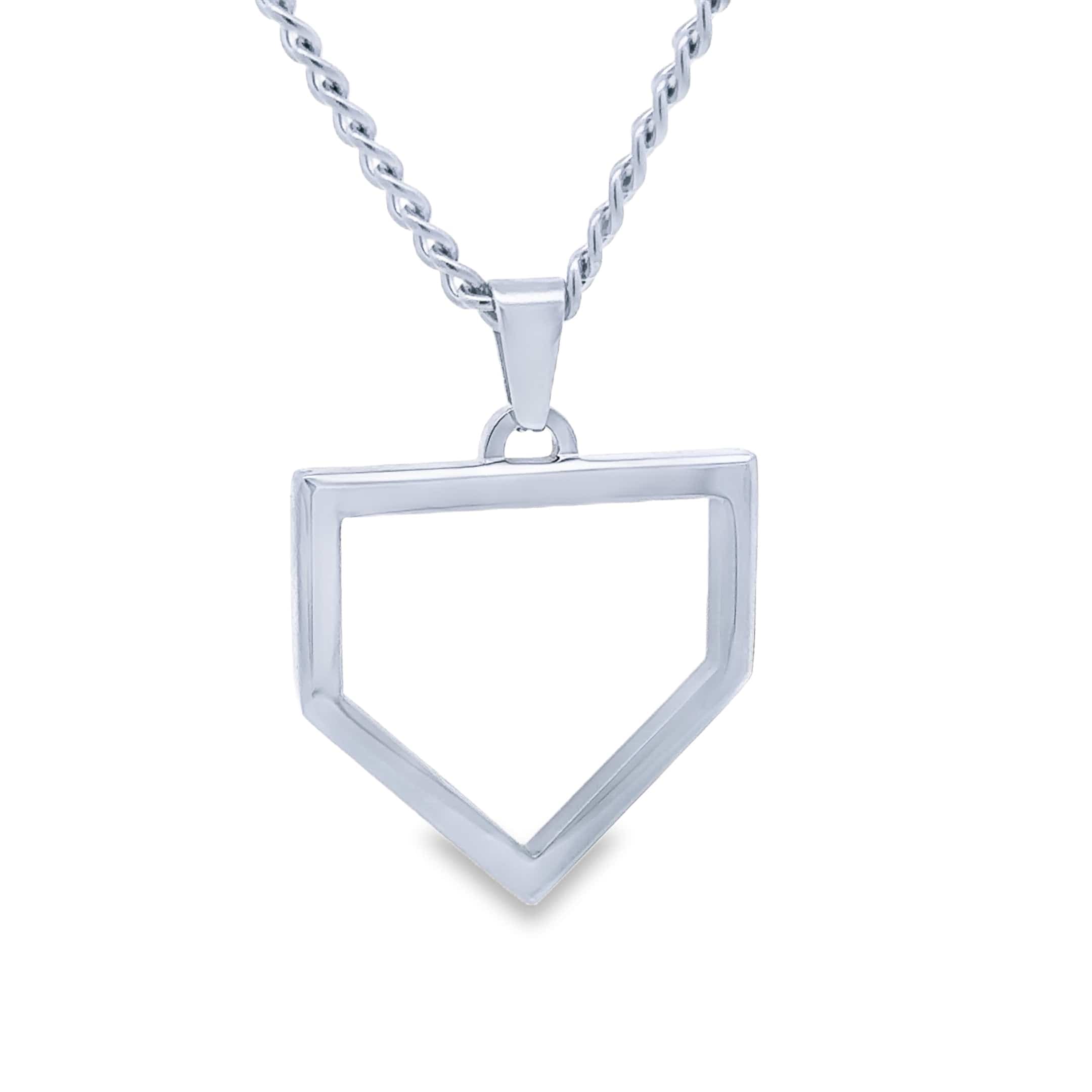 Stainless Steel Home Plate Pendant