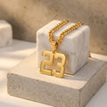 Number Pendant with 5mm Cuban Chain