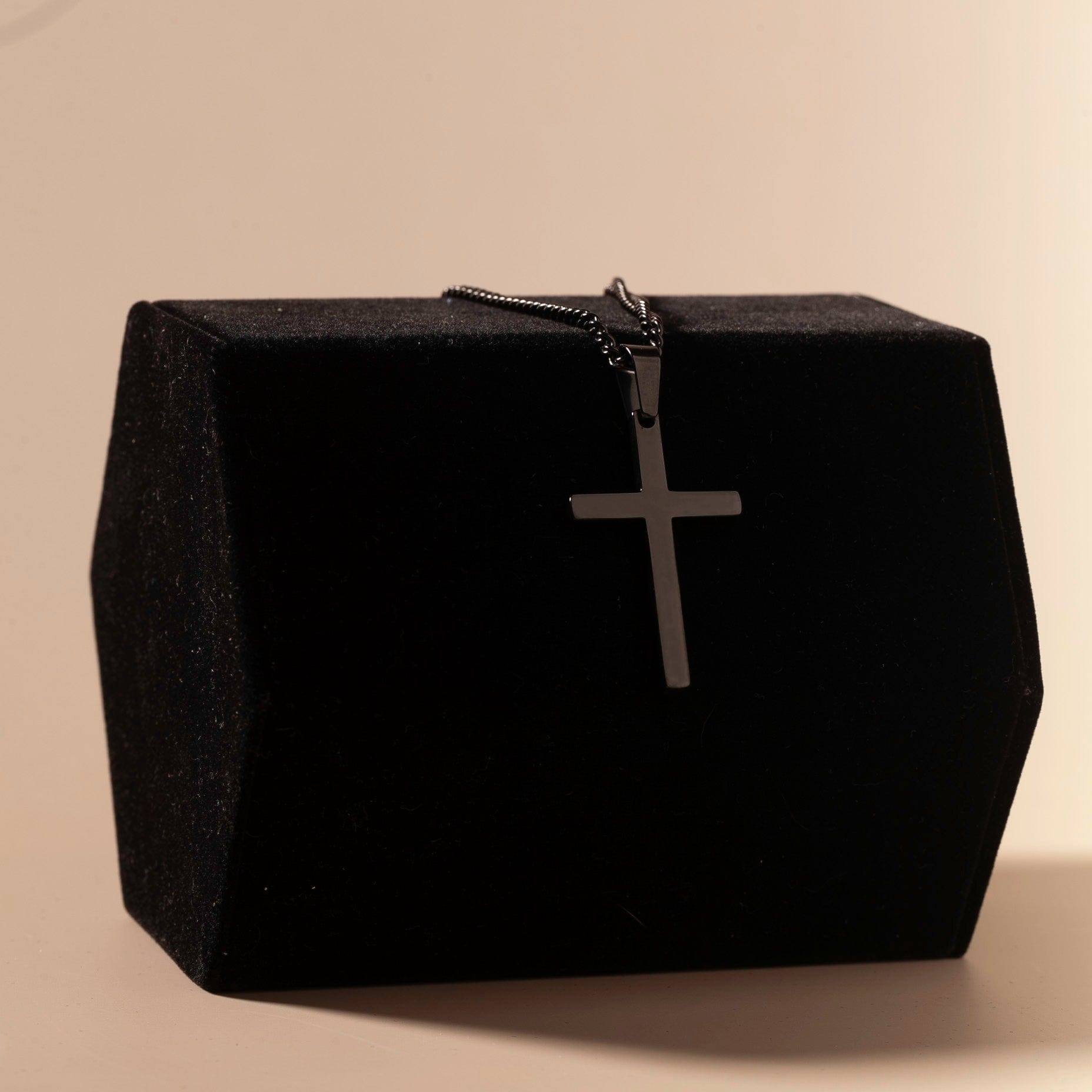 Large Cross Pendant - Black