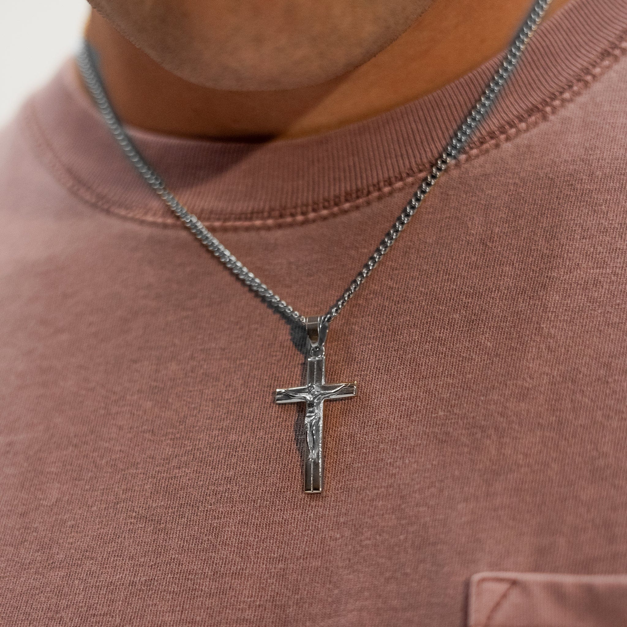 Crucifix Necklace - Silver