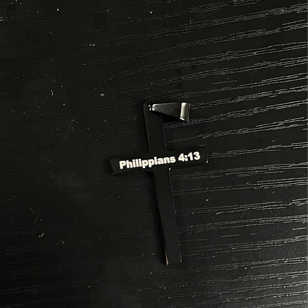 engraved cross necklace