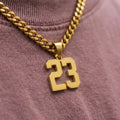 Number Pendant with 5mm Cuban Chain