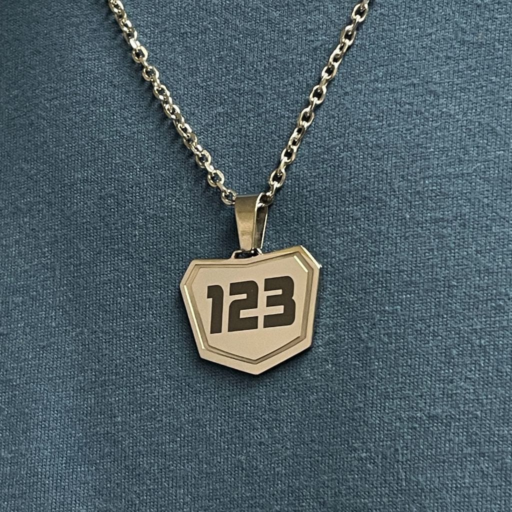 Motocross Pendant - Silver