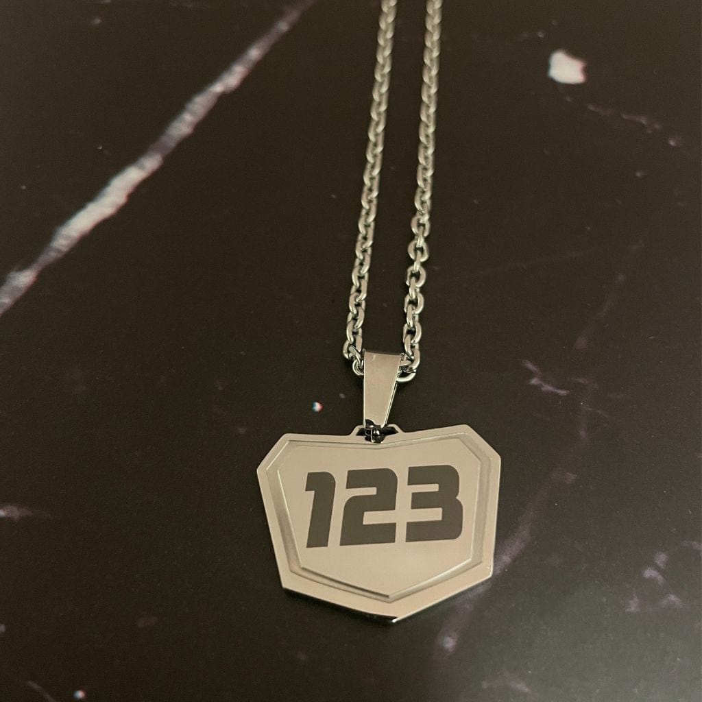 Motocross Pendant - Silver