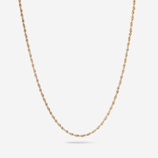 1.5mm rope chain on white
