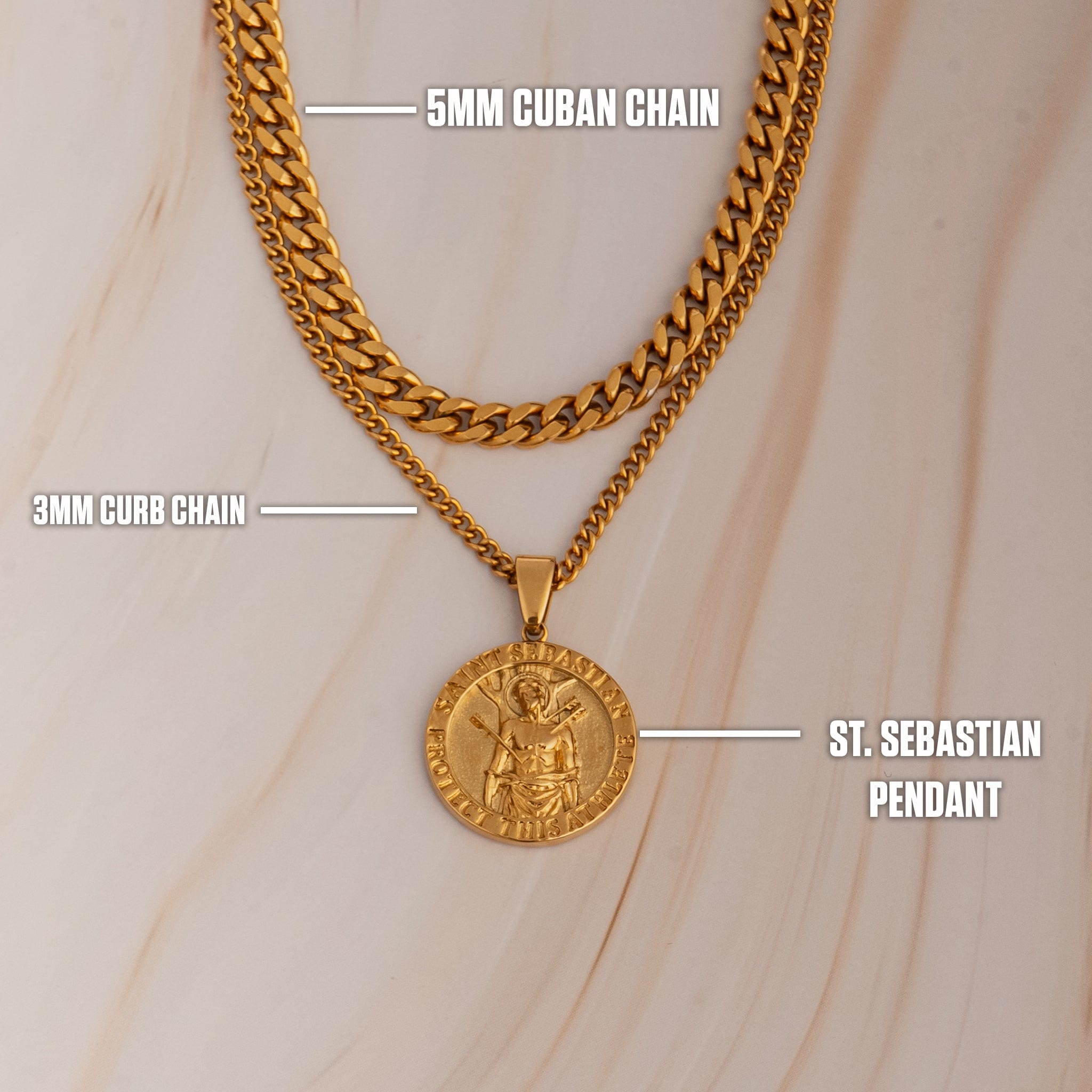 Saint Sebastian Set - Gold