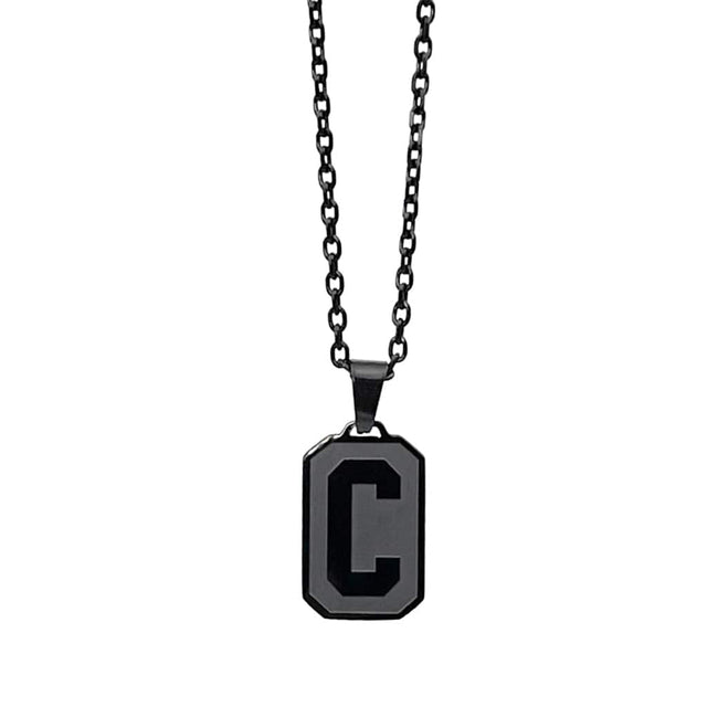 black letter c pendant