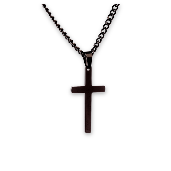 Black Cross Necklace FlowX Jewelry