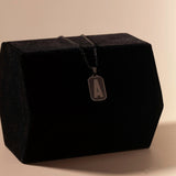Black Letter Pendant Necklace