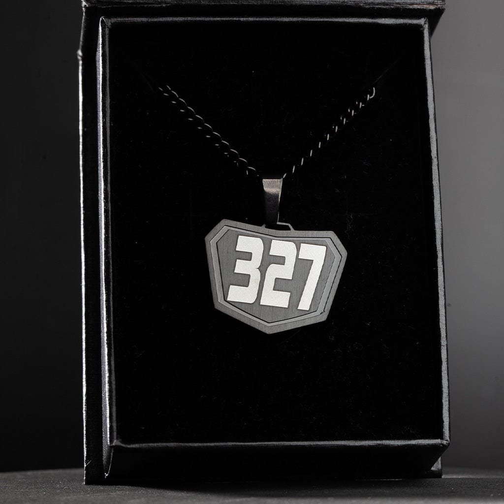 motocross necklace black