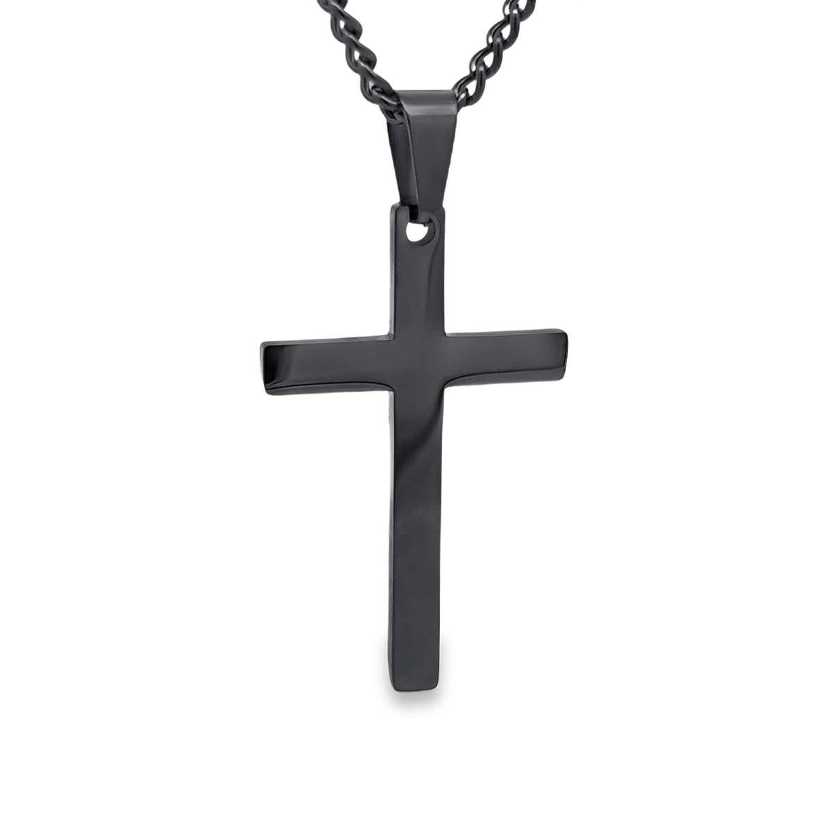 Large Cross Pendant - Black