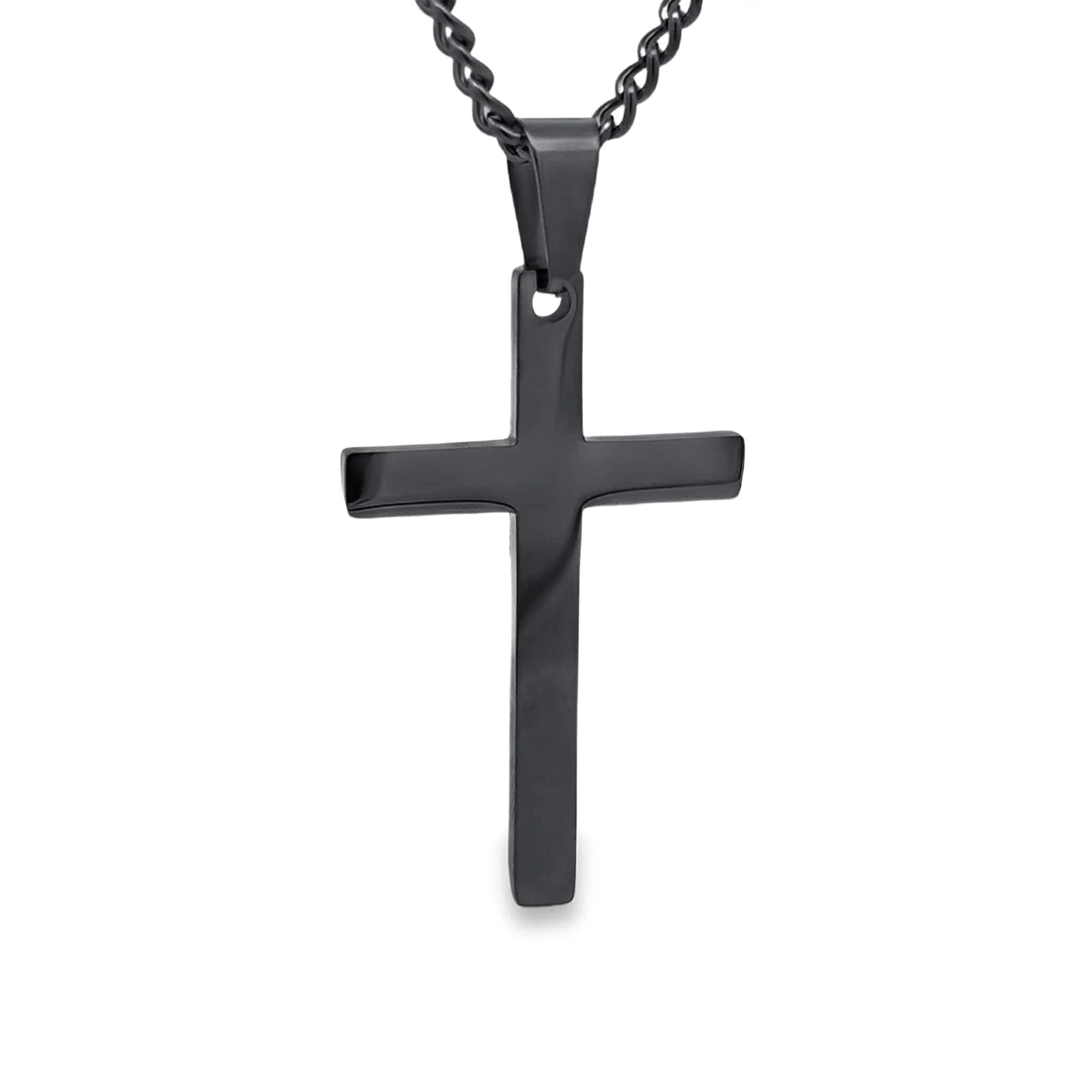 Large Cross Pendant - Black