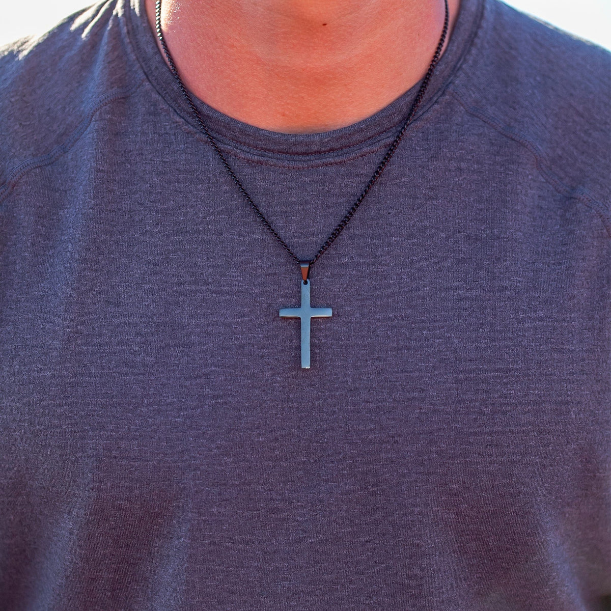Large Cross Pendant - Black
