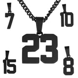 Black Number Necklace
