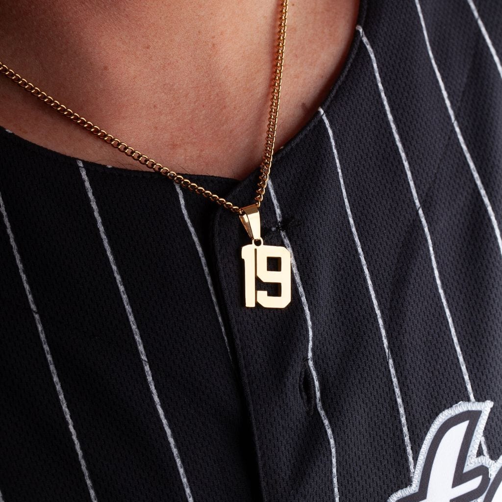 gold number 19 pendant