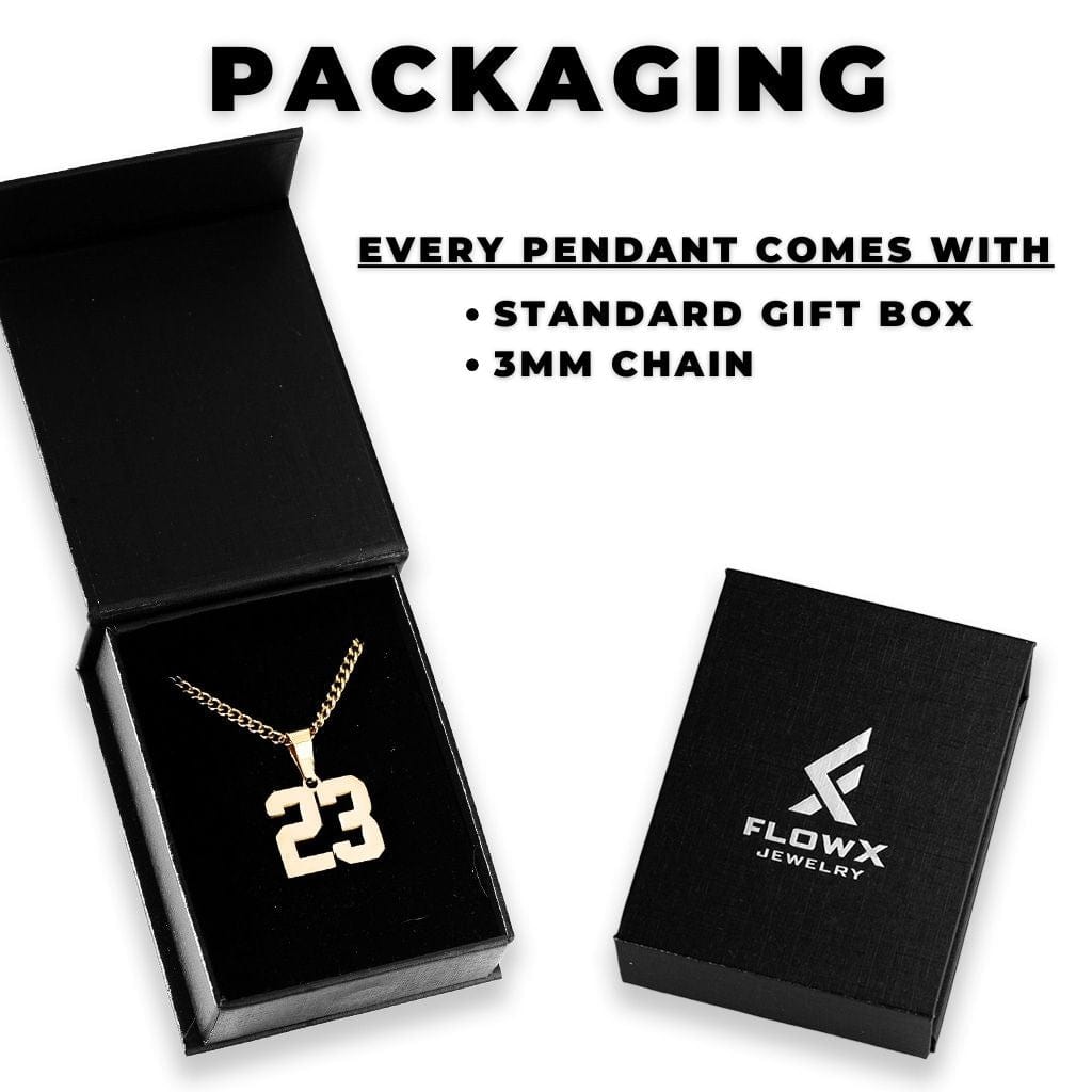 custom number necklace packaging