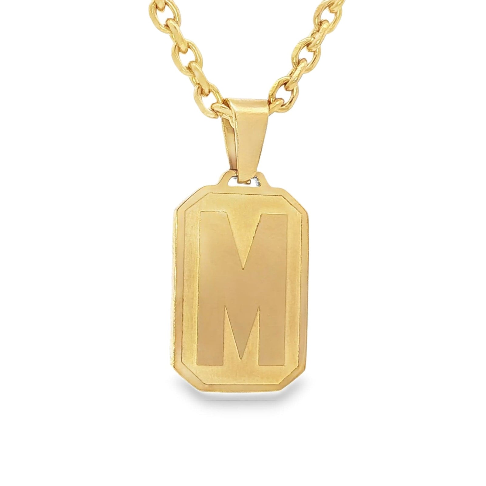Gold Letter Pendant Necklace