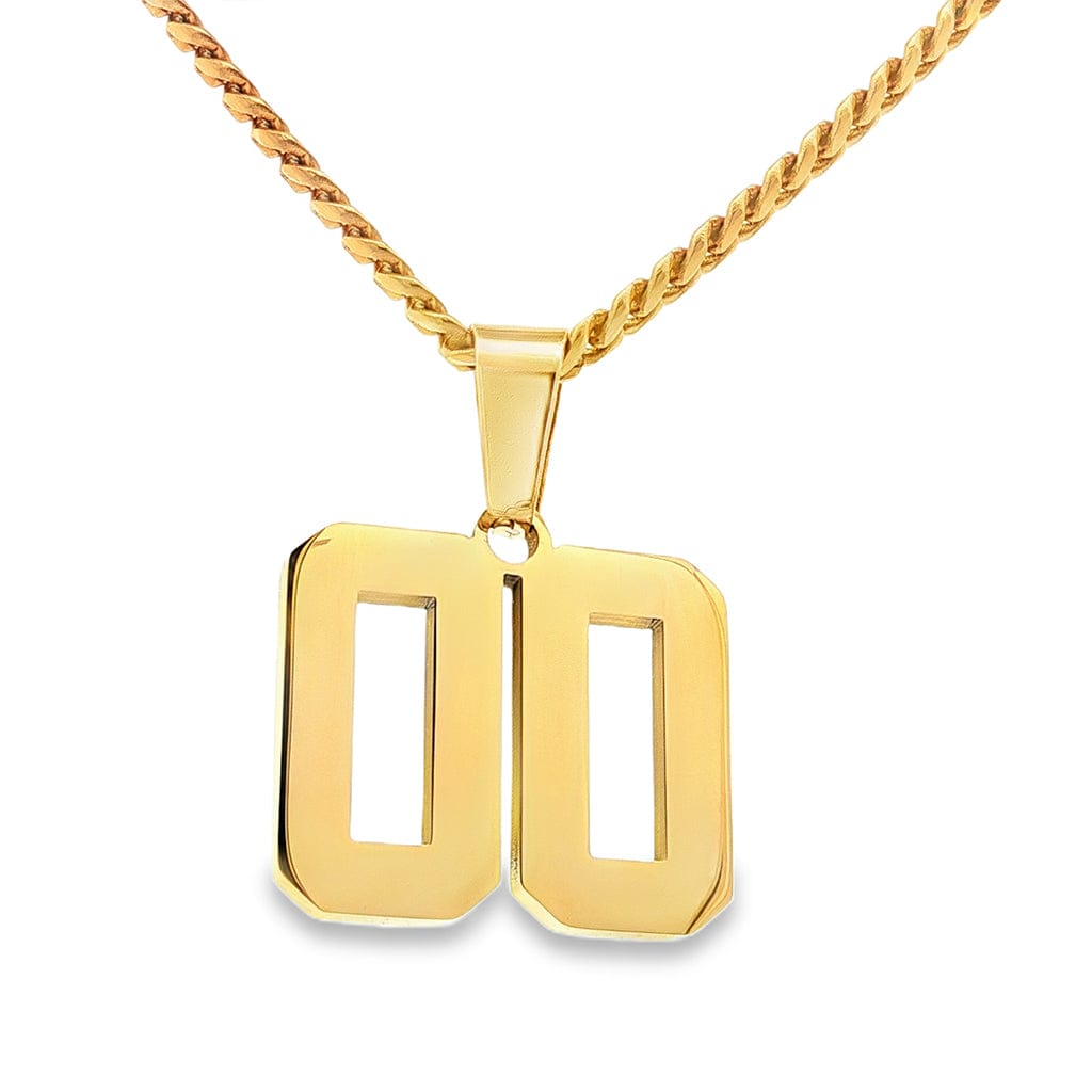 Gold Number 00 Pendant
