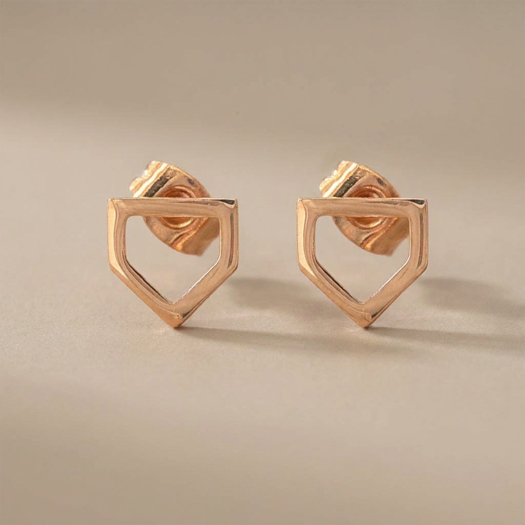 home plate shaped earrings