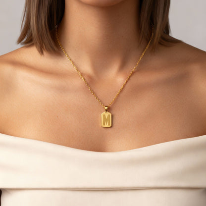 Gold Letter Pendant Necklace