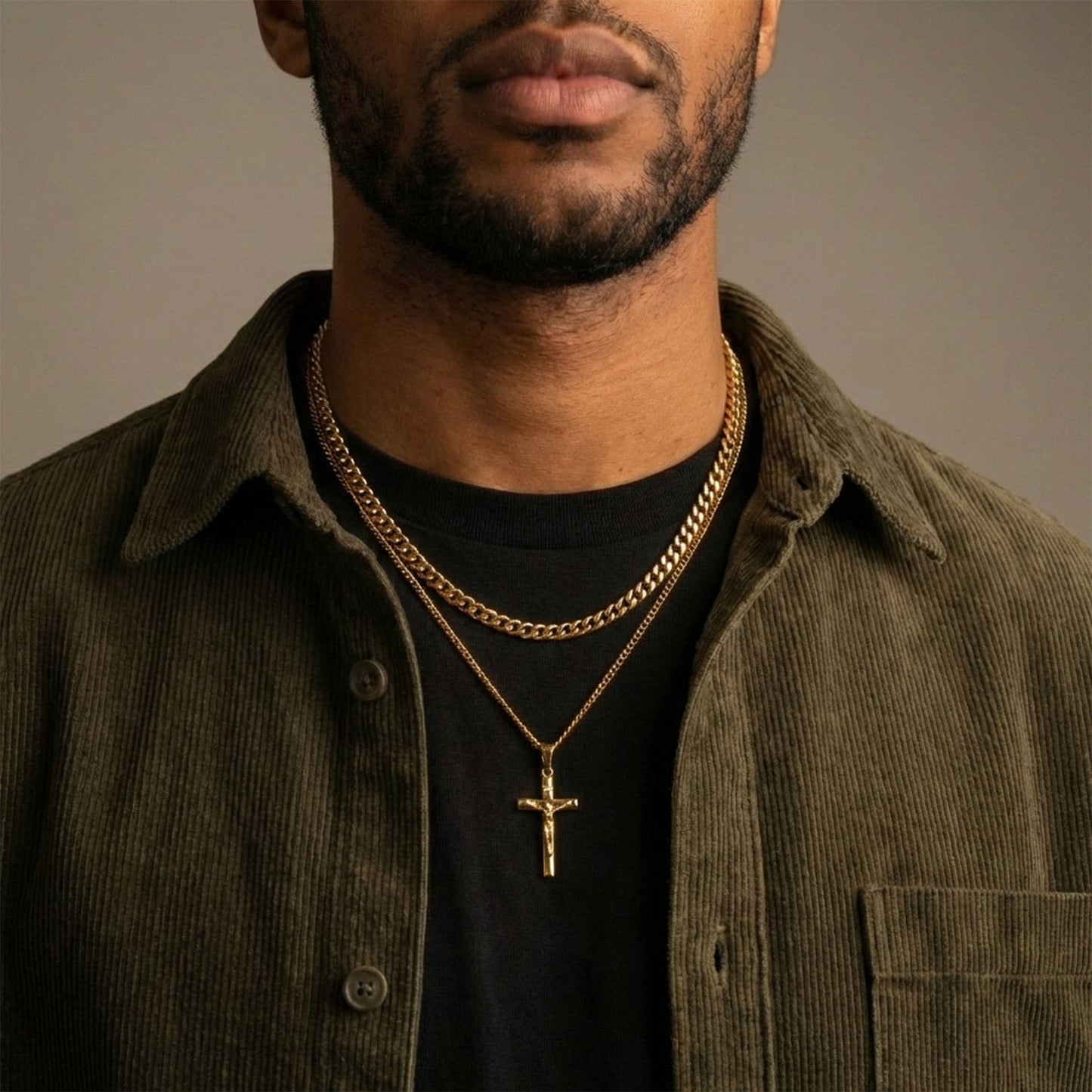 Crucifix Set - Gold