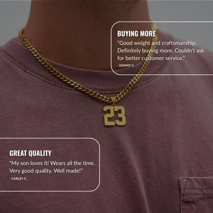 Gold Number Pendant Reviews