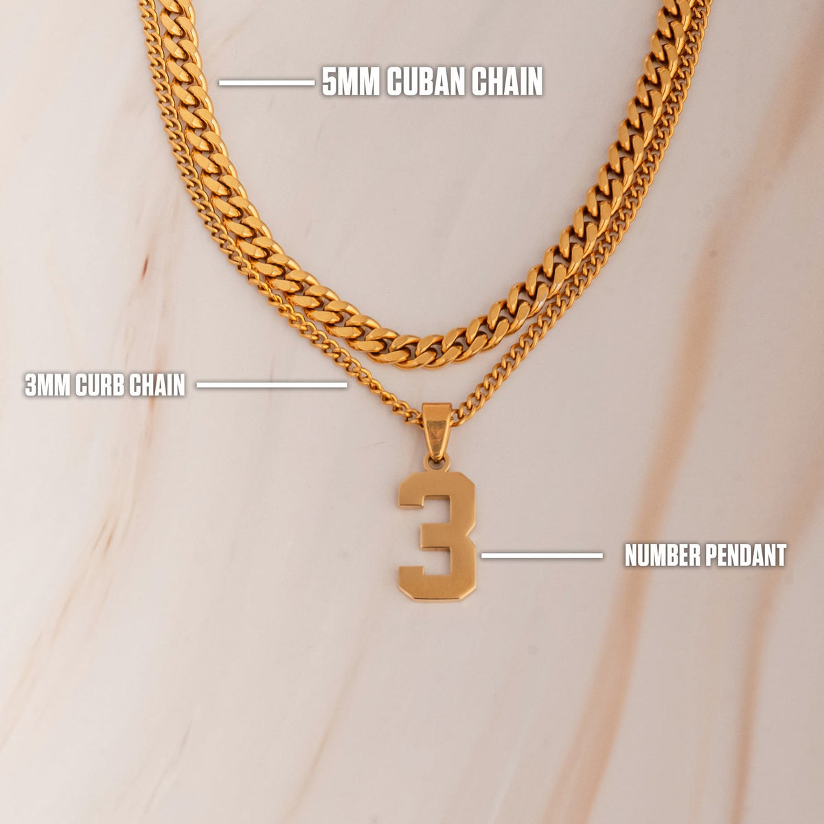 Pro Number Stack - Gold