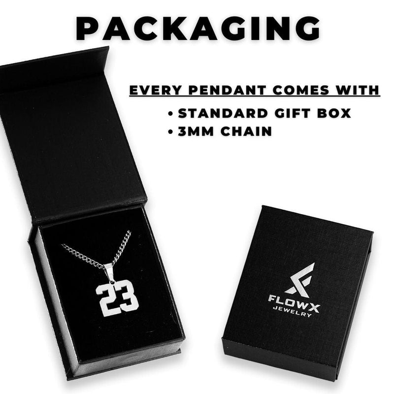silver number 23 necklace