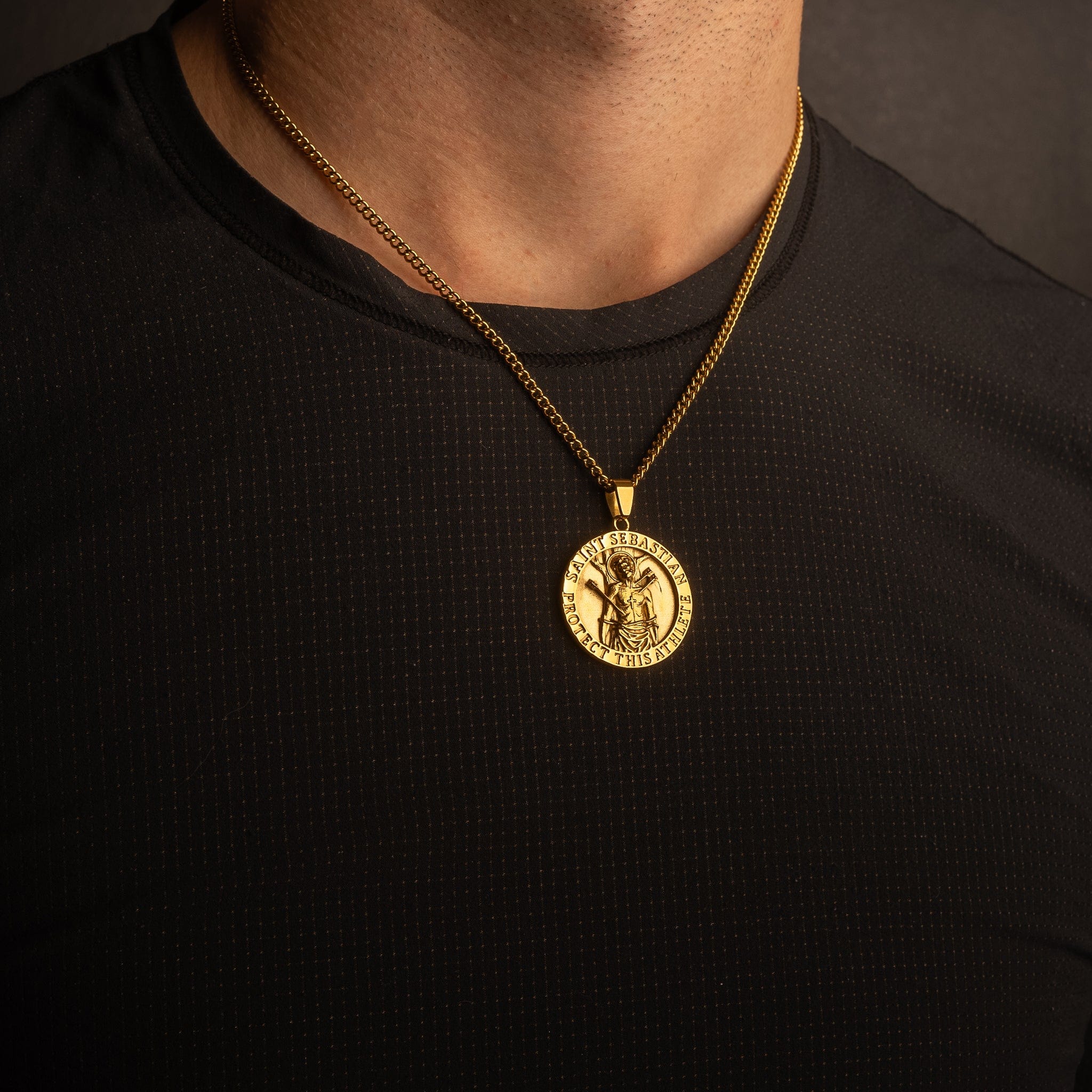 Saint Sebastian Pendant - Gold