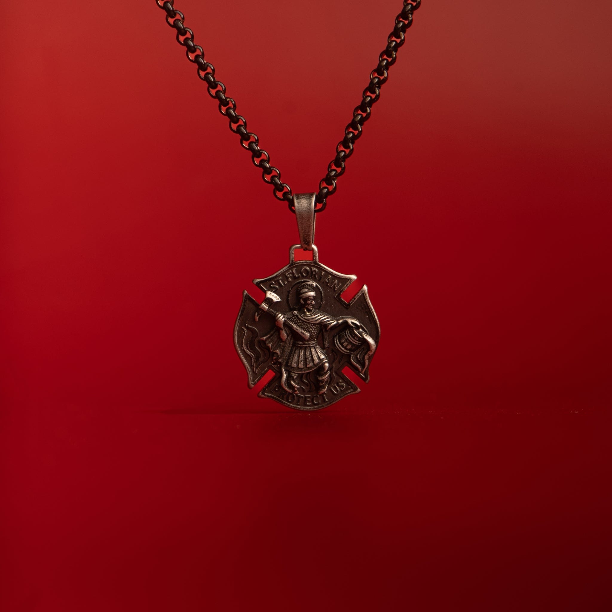 patron saint of firefighters necklace saint lorian