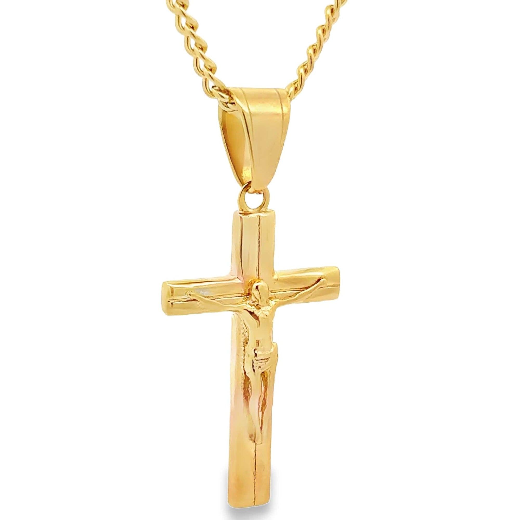 Crucifix Necklace - Gold