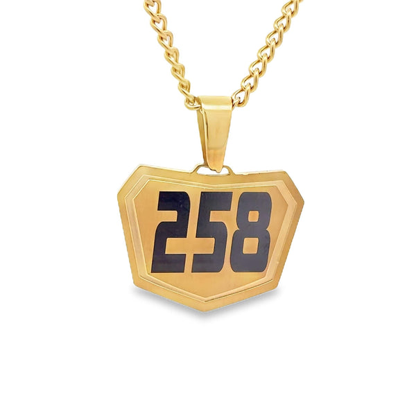 Motocross Pendant - Gold - FlowX Jewelry