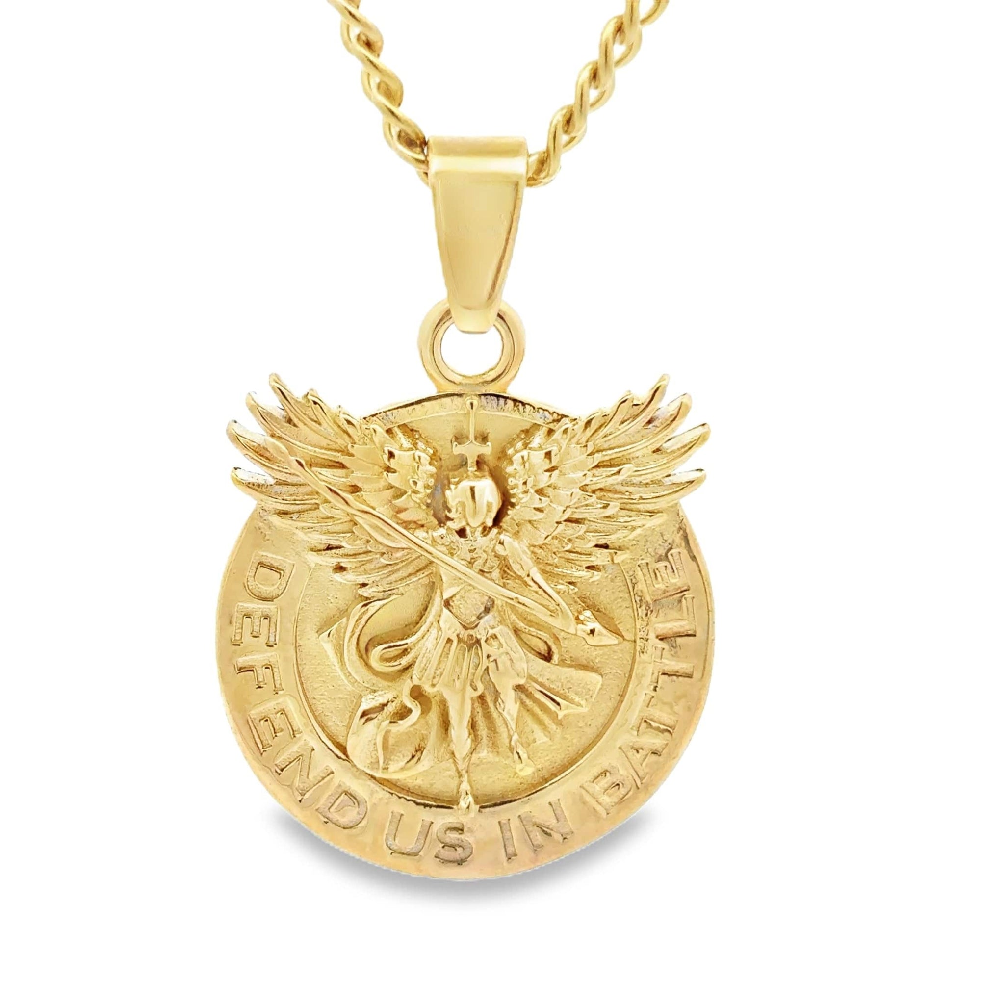 Saint Michael Pendant - Gold