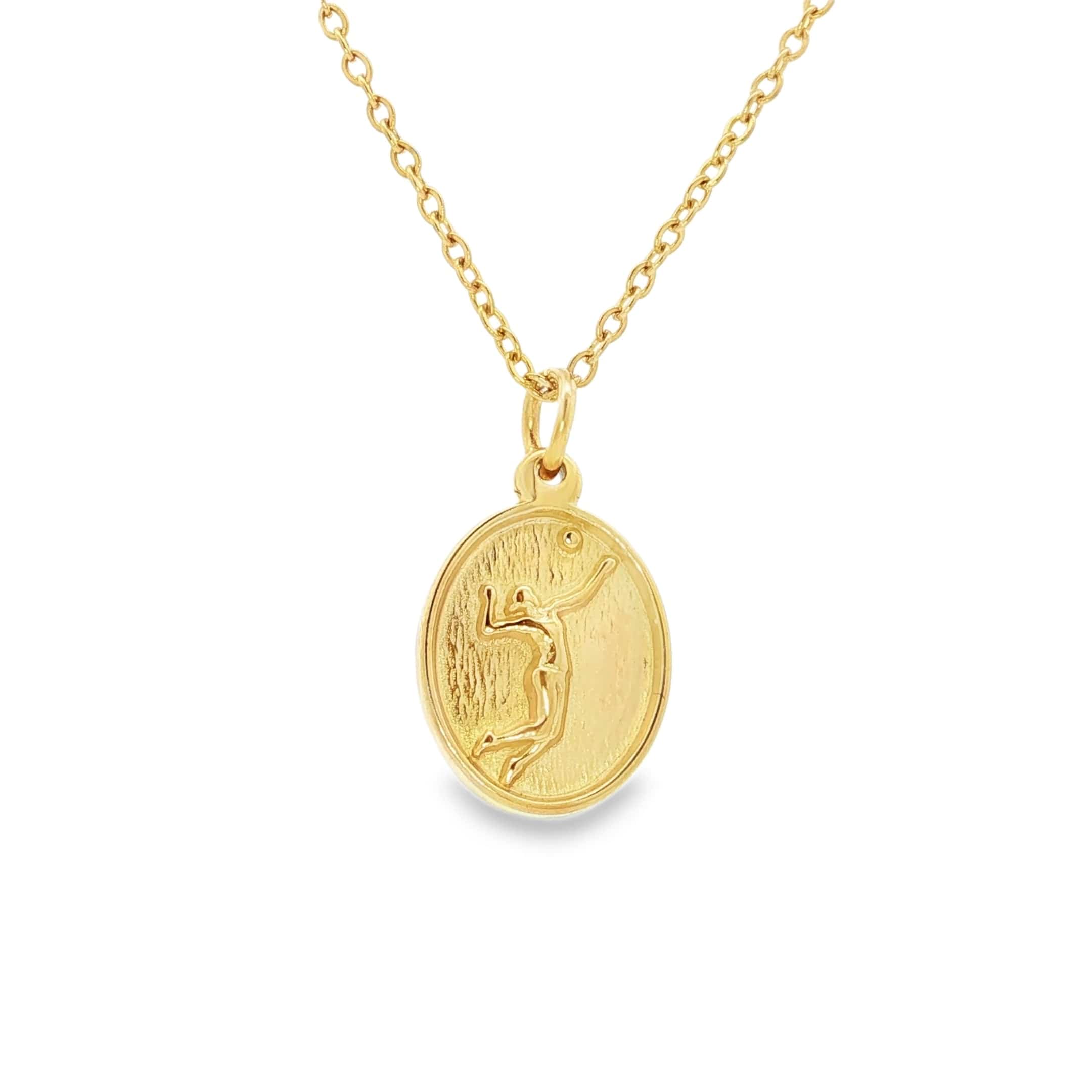 Volleyball Silhouette Pendant