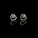 Home Plate Earrings - Silver