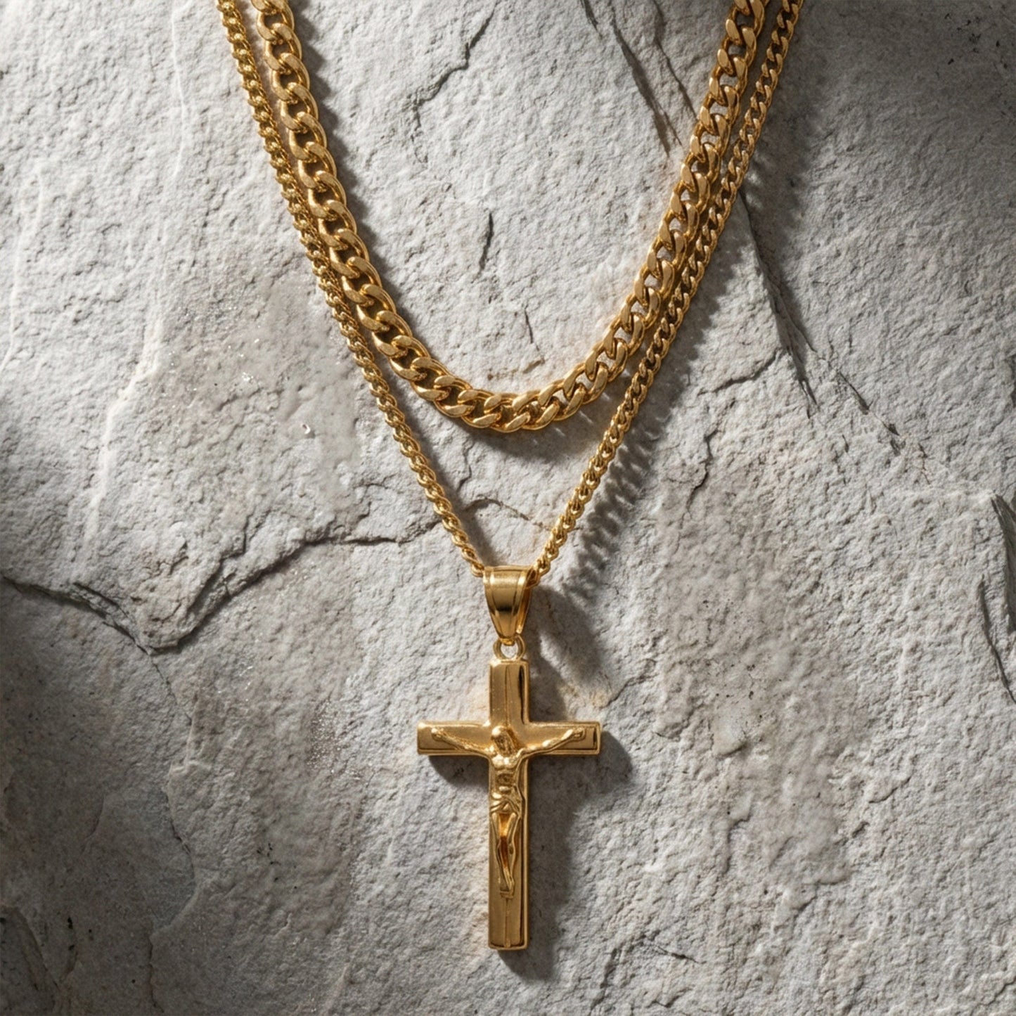 Crucifix Set - Gold