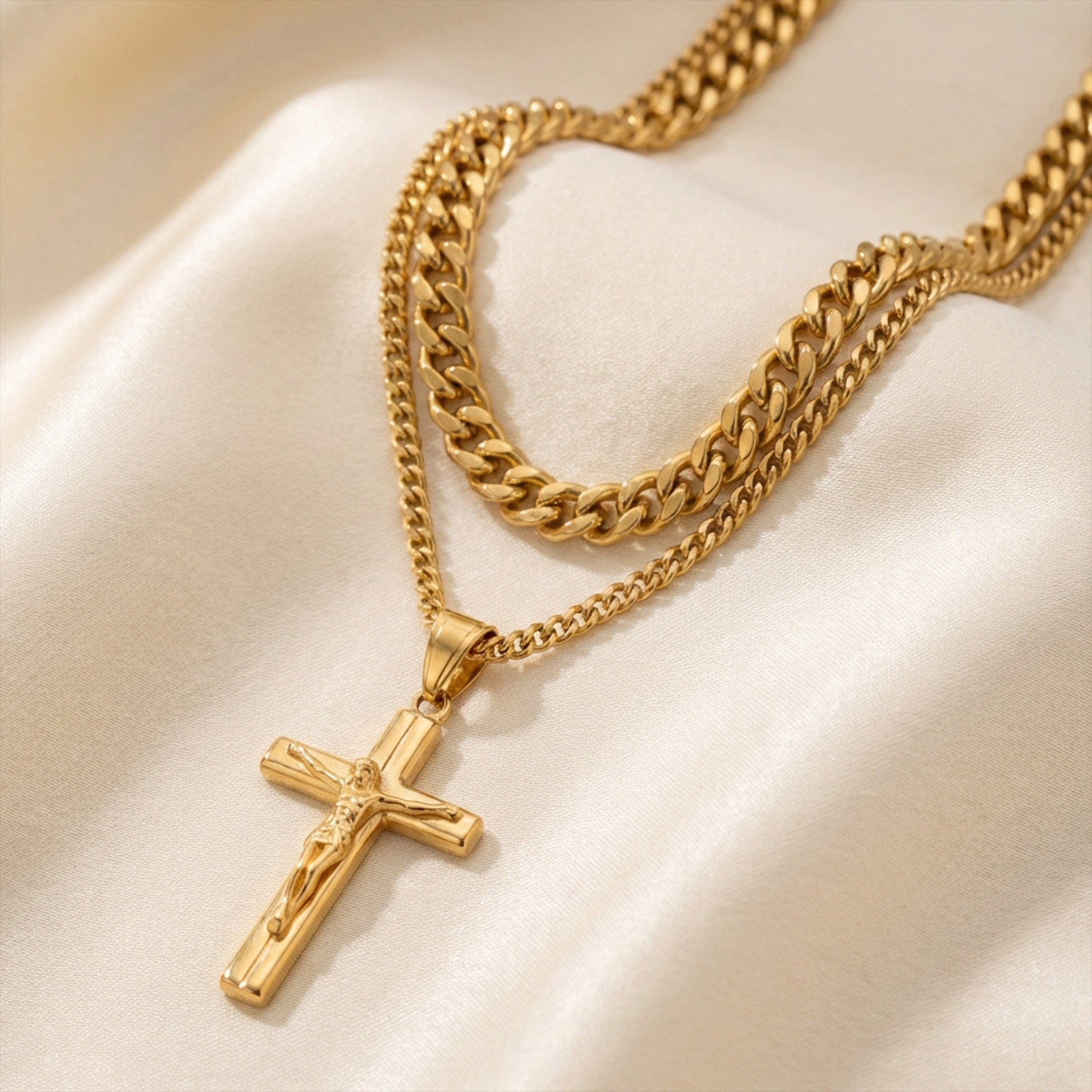 Crucifix Set - Gold