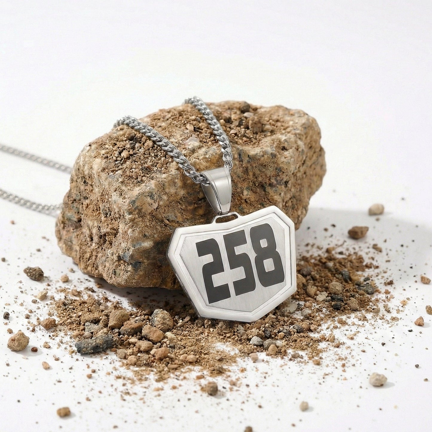 Motocross Pendant - Silver